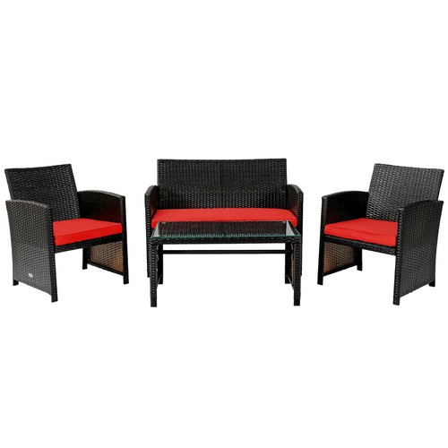4pcs patio rattan furniture - 4pcs,